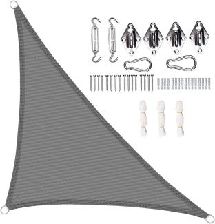 Sonnensegel Sonnenschutz HDPE Durchlässig UV Schutz grau 2,5x2,5x3,5m