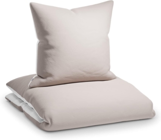 Soft Wonder-Edition Bettwäsche Bettbezug 140x200 cm & Kopfkissen 65x65 cm Taupe