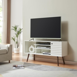 Fernsehschrank Vare 130 x 40 x 66 cm Weiß [en. casa]