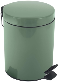 Spirella Kosmetikeimer "Sydney Basil Grün" Mülleimer Treteimer Abfalleimer - 5 Liter – mit herausnehmbaren Inneneimer