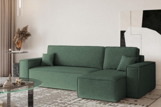 Kaiser Möbel Ecksofa mit schlaffunktion und bettkasten, Eckcouch L-Form BEST stoff Verita, Mit Schlaffunktion, Bettzeugkapazität, universell