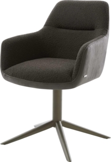 Drehstuhl Pejo-Flex Materialmix Schwarz Fußkreuz Effektfinish Titan 360° drehbar Wippfunktion Taschenfederkern