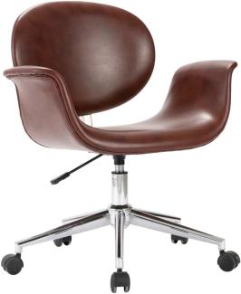 vidaXL Drehbarer Bürostuhl Braun Kunstleder 3054826