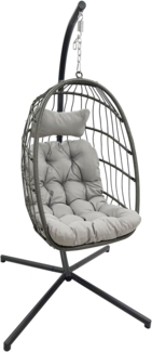 HTI-Living Hängesessel Hängesessel Rica Deluxe (Stück, 1-St, 1 Hängesessel), Schaukelsessel mit Gestell und Kissen