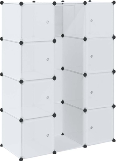 vidaXL Modularer Schrank mit 9 Fächern 37x115x150 cm Weiß 240498