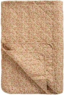 Ib Laursen Decke Quilt Tagesdecke Überwurf 180x130cm Rot Grün Blumen 07924-00