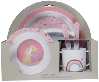 Sterntaler® Kindergeschirr-Set Hase Hanni, rund (5-tlg), Polypropylen