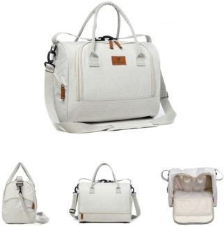 Cangaroo Wickeltasche Jossie Wickelunterlage, Reißverschluss, Gurt verstellbar beige