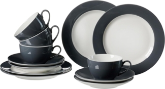 Ritzenhoff & Breker DOPPIO Kaffeeservice 12-teilig Anthrazit