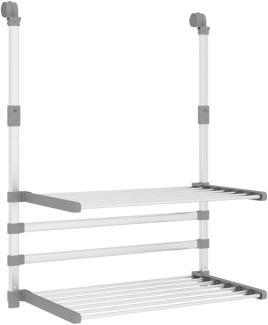 vidaXL Wäschetrockner für Balkon 54x25x42 cm Aluminium 154604