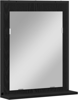 vidaXL Badspiegel Schwarz Eiche 50x12x60 cm Holzwerkstoff 862222