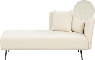 Chaiselongue Bouclé cremeweiß rechtsseitig RIOM