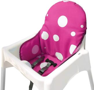 ZARPMA Sitzbezüge Kissen Kompatibel für Ikea Antilop Hochstuhl , Waschbar Faltbarer Baby Hochstuhl Bezug Kinder Sitz Covers Stuhlkissen(Lila)