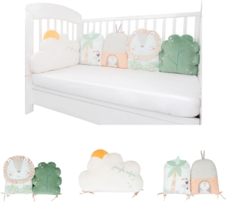 Kikkaboo Babykissen-Set 5-tlg. Plüsch Jersey Einzelkissen Maße 35 x 30 x 7 cm grün