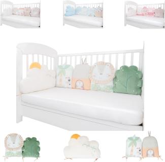 Kikkaboo Babykissen-Set 5-tlg. Plüsch Jersey Einzelkissen Maße 35 x 30 x 7 cm grün