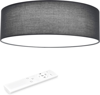 Navaris Deckenleuchten LED Deckenleuchte rund mit Fernbedienung - dimmbar - Dunkelgrau