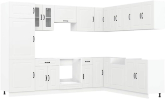 14-tlg. Küchenschrank-Set Kalmar Weiß Holzwerkstoff 3314971