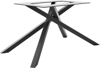 Kreuzgestell Rechteck Metall Schwarz für Tischplatten ab 200 cm