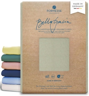 Formesse Jersey Spannbetttuch Bella Gracia|200x220 - 200x240 cm| graugrün