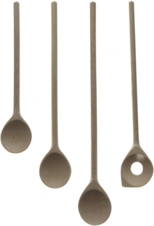 AXENTIA Kochlöffel Holz, schräg-spitze Schale mit Loch 30 cm