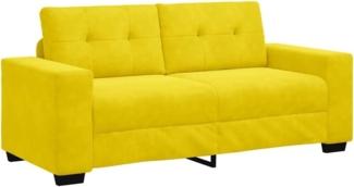 vidaXL Zweisitzer-Sofa Gelb 140 cm Samt 4105128