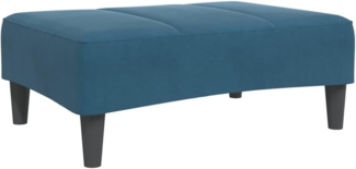 vidaXL Fußhocker Blau 77x55x31 cm Samt 4007374