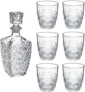 Bormioli Rocco Dedalo Glass Decanter 800ml 6Glasses 260ml