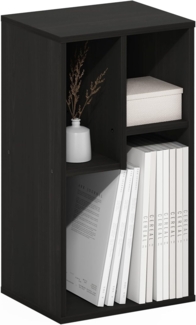 Furinno Daly Bücherregal mit 3 Würfeln und unregelmäßigen Würfeln, Aufbewahrungs-Organizer, Espresso