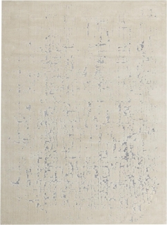 Teppich creme grau 300 x 400 cm abstraktes Muster Kurzflor NAKUS