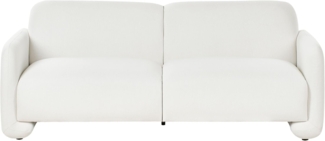 Sofa SALAND Stoff Weiß 3-Sitzer