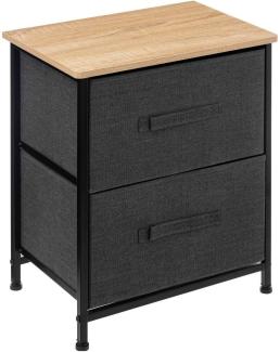 Schrank mit zwei Schubladen, Textilschrank mit dekorativer Platte