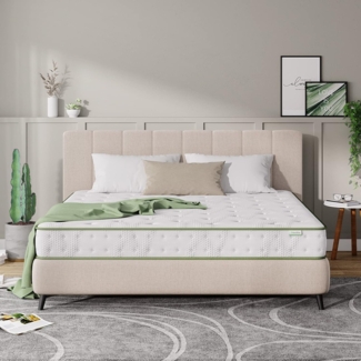 Novilla Matratze 90x190 Taschenfederkern Rollmatratze Härtegrad H2 H3 Öko Tex Tonnentaschenfederkernmatratze Höhe 18cm Mittelfest Atmungsaktiv Komfortmatratze