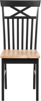 Esszimmerstuhl 2er Set Schwarz/Braun Landhausstil