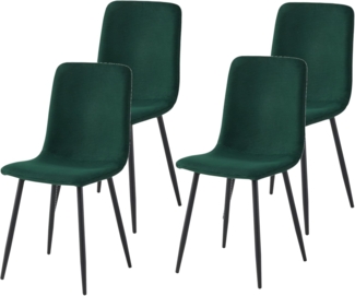 HELA 4-Fußstuhl LEIPZIG (Set, 4 St), 4-Fuß,Rundrohrgestell konisch,Cordoptik,Sitzschale gespolstert
