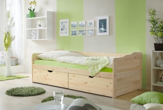 Sofabett "Melanie" 90x200 Kiefer massiv inkl. 2 Schubkästen