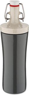 Koziol Trinkflasche Plopp To Go, Wasserflasche, Kunststoff-Holz-Mix, Nature Ash Grey, 425 ml, 7796701