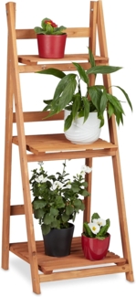 relaxdays Blumenständer Blumentreppe aus Holz, L