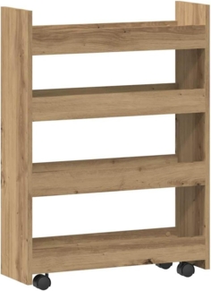 vidaXL Aufbewahrungswagen Schmal 4 Etagen Artisan-Eiche Holzwerkstoff 855267