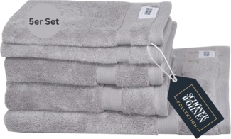 SCHÖNER WOHNEN-Kollektion Handtuch Set Cuddly, Frotteevelours (Set, 5-St), schnell trocknende Airtouch-Qualität
