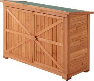 Geräteschrank Kerteminde Kaminholzlager Brennholzregal 88 x 128 x 50 cm [en. casa]