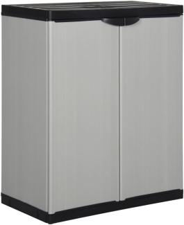 vidaXL Garten-Lagerschrank mit 1 Boden Grau und Schwarz 68x40x85 cm 340981