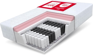 Matratze 100x200 MEMORY DUO Visco 27cm 7 Zonen Komfort Taschenfederkern H2 H3