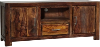 Massivmoebel24 TV-Board (TV-Board Sheesham 145 x 45 x 60 life honey lackiert METRO LIFE #125)