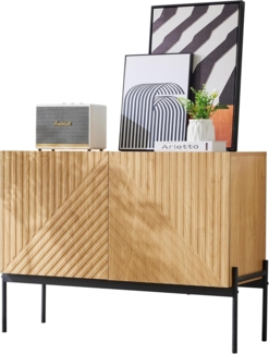 SOFTWEARY Sideboard Breite 100 cm, Metallfüße