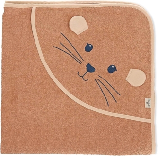 Sterntaler Kapuzenhandtuch, GOTS Zertifiziert Badetuch für Baby & Kinder, Junge Mädchen 80x80 Badehandtuch/Kinder-Badetuch mit Kapuze