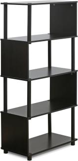 Furinno Flexi Regal mit 5 Ebenen, holz, Espresso, 29. 97x29. 97x121. 92 cm