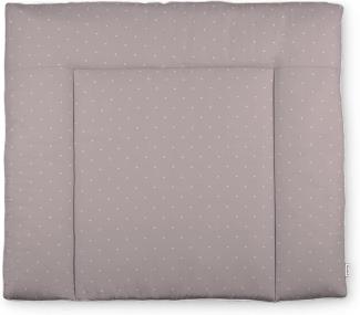 Ehrenkind® Wickelauflage 85x75 cm | Waschbar + 100% Bio-Baumwolle Bezug | Wickelunterlage | Wickeltischauflage | Standard 100 by OEKO-TEX 75x85 cm Taupe weiße Sterne