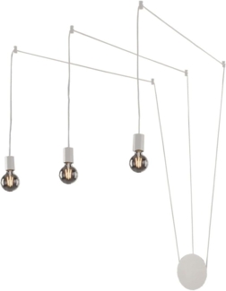 Außergewöhnliche 3 flammige Pendelleuchte Weiß - Wandmontage