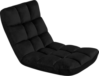 Yaheetech Bodenstuhl Faltbar, Lazy Sofa, Relaxsessel klappbar, Meditationsstuhl, Bodensessel mit Verstellbarer Lehne, Lesesessel für Zuhause oder Büro Schwarz