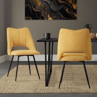 ML-DESIGN Stuhl Esszimmerstühle mit Rückenlehne moderne Design Lounge Küchenstühle (2 St), Polsterstuhl Esstischstühle 2er Set Clubsessel Polyester bis 120kg